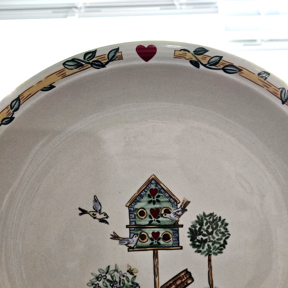Thomson Pottery Birdhouse 12" Serving Chop Platter Ceramic Cottagecore Kitchen - Picture 3 of 5